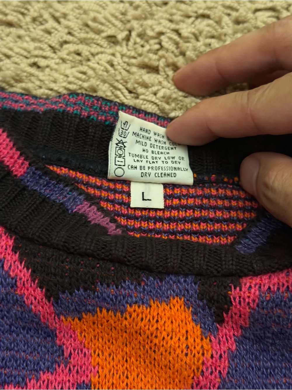 Vintage 80s/90s Head Sportswear Geometric Knit Ski Sweater Sz Large Women’s RARE - Picture 4 of 4